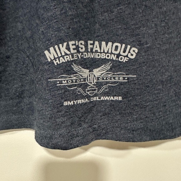 Harley Davidson Women's T-Shirt Blue Script Medium - Picture 4 of 5